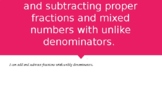 Adding and Subtracting Fractions and Mixed Numbers