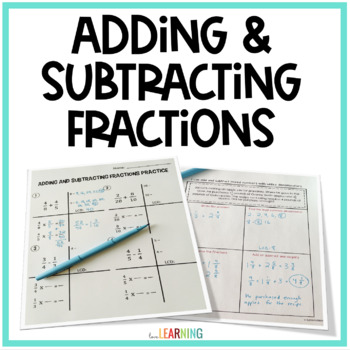 Preview of Adding and Subtracting Fractions and Mixed Numbers Bundle - 5.NF.1 and 5.NF.2