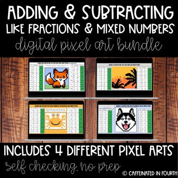 Preview of Adding and Subtracting Fractions and Mixed Numbers Bundle- 4th/5th Grade