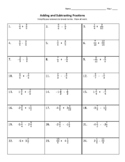 Adding and Subtracting Fractions and Mixed Numbers - Signe