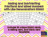 Adding and Subtracting Fractions and Mixed Numbers with Li