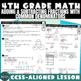 Adding and Subtracting Fractions with Common Denominators 