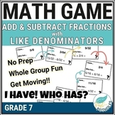 Adding and Subtracting Fractions with Like Denominators Ac
