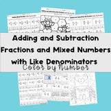 Adding and Subtracting Fractions with Like Denominators Co