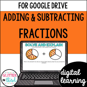 Preview of Adding and Subtracting Fractions with Like Denominators for Google Classroom