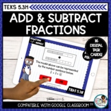 Adding and Subtracting Fractions with Models | Boom Cards 
