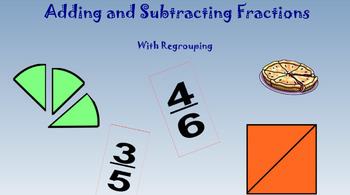 Preview of Adding and Subtracting Fractions with Regrouping Lesson