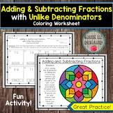Adding and Subtracting Fractions with Unlike Denominators 