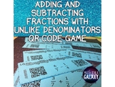 Adding and Subtracting Fractions with Unlike Denominators Game