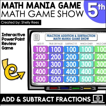 Preview of Adding and Subtracting Fractions with Unlike Denominators | PowerPoint Game