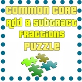 Adding and Subtracting Fractions with Unlike Denominators Puzzle