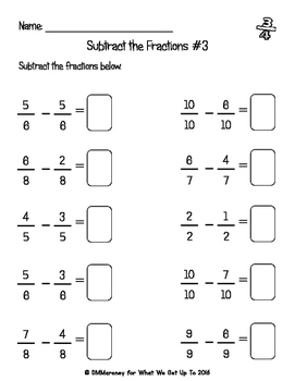 adding and subtracting fractions with like denominators by what we get