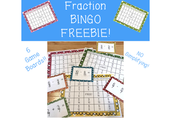 Preview of Adding and Subtracting Fractions with like Denominators FREEBIE!!