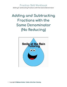 Preview of Adding and Subtracting Fractions with the Same Denominator
