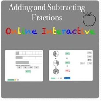 Preview of Adding and Subtracting Fractions with visuals Interactives