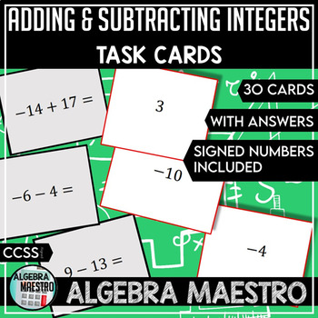 Preview of Adding and Subtracting Integer Cards