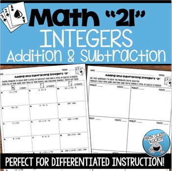 ADDING AND SUBTRACTING INTEGERS 