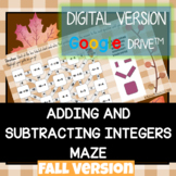Adding and Subtracting Integers- 3 Differentiated Mazes - 