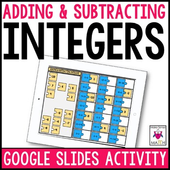 Preview of Adding and Subtracting Integers Activity Google Classroom