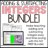 Adding and Subtracting Integers Bundle | No Prep!