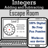 Adding and Subtracting Integers Activity: Digital Escape R