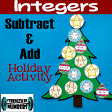 Adding and Subtracting Integers Holiday Christmas Tree Activity
