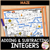 Adding and Subtracting Integers Maze Math Activity