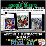 Google Sheets Digital Pixel Art Math Adding and Subtractin