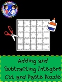 Adding and Subtracting Integers Cut and Paste Puzzle