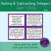 Adding and Subtracting Integers Real World Word Problems T