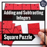 Integers Addition and Subtraction Square Puzzle