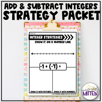 Preview of Adding and Subtracting Integers Strategies Packet
