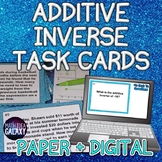 Additive Inverse Task Cards Digital and Printable
