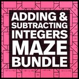 Adding and Subtracting Integers - Middle School Math Maze Bundle