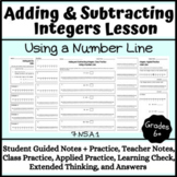Adding and Subtracting Integers Using a Number Line Comple