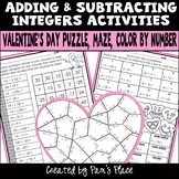 Adding and Subtracting Integers Valentine's Day Middle Sch