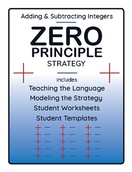 Preview of Adding and Subtracting Integers - Zero Principle Strategy