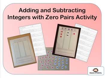 Preview of Adding and Subtracting Integers with Zero Pairs Activity