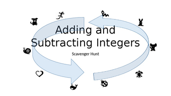 Preview of Adding and Subtracting Integers (word problems) Scavenger Hunt