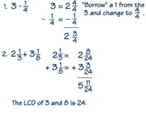 Adding and Subtracting Mixed Numbers