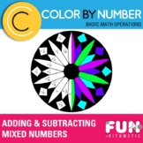 Adding and Subtracting Mixed Numbers Color by Number