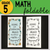 FREE! Math Doodle Fold - Adding and Subtracting Mixed Numb