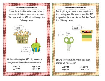 subtracting money problem solving