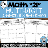 ADDING AND SUBTRACTING MULTI-DIGIT NUMBERS "21" (with Regrouping)