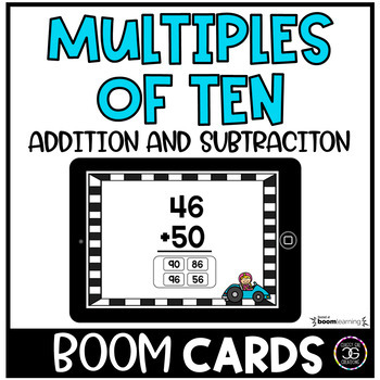 Preview of Adding and Subtracting Multiples of 10 Within 100 BOOM Task Cards