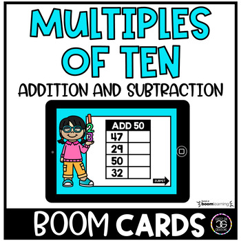 Preview of Adding and Subtracting Multiples of 10 Input Output Tables BOOM™ Cards