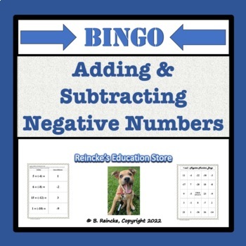 Preview of Adding and Subtracting Negative Numbers Bingo (30 pre-made cards!)