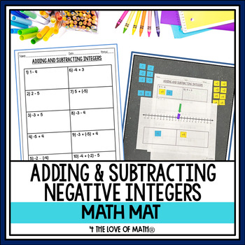Preview of Adding and Subtracting Negative Values Math Mat