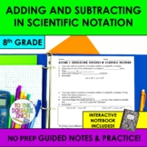 Adding and Subtracting Numbers in Scientific Notation Note