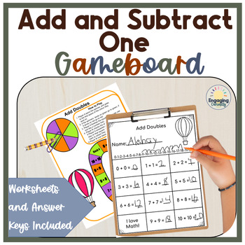 Preview of Adding and Subtracting One Board Game with Multiple Unknown Number Worksheets